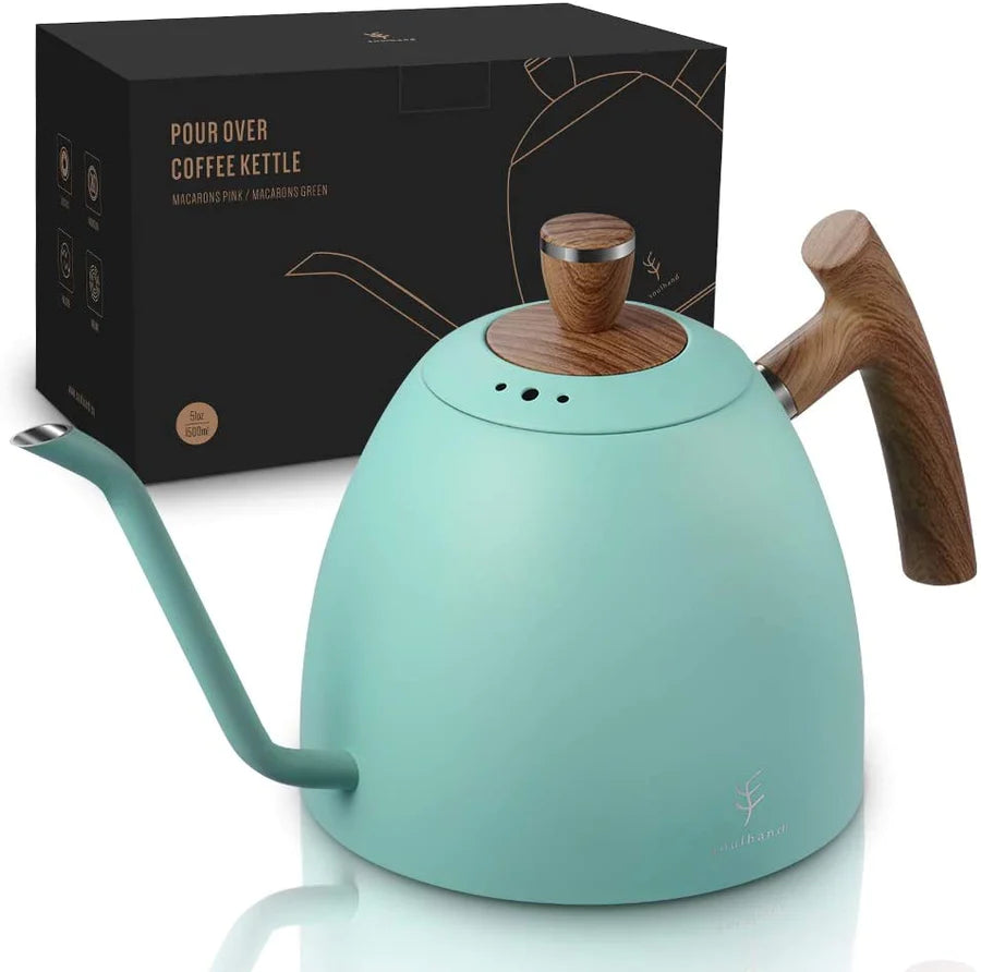 Soulhand Pour Over Coffee Kettle Gooseneck Kettle Green 51oz/1500ML