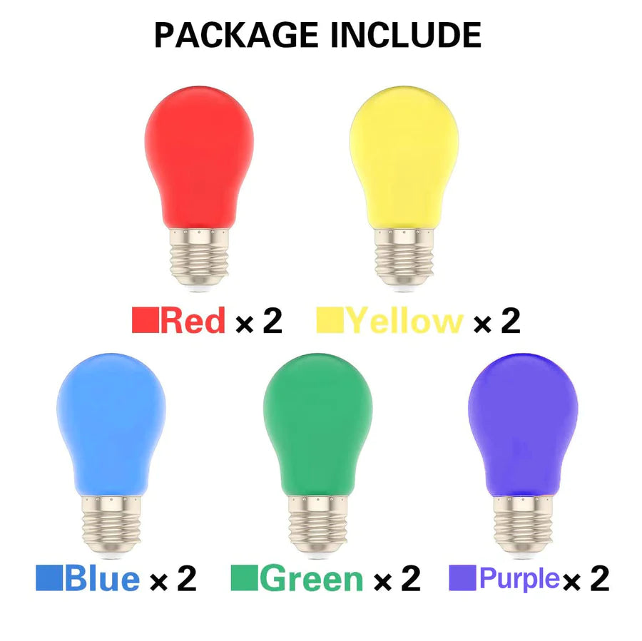 Lampadine Filamento Colorate LED Pacco da 10