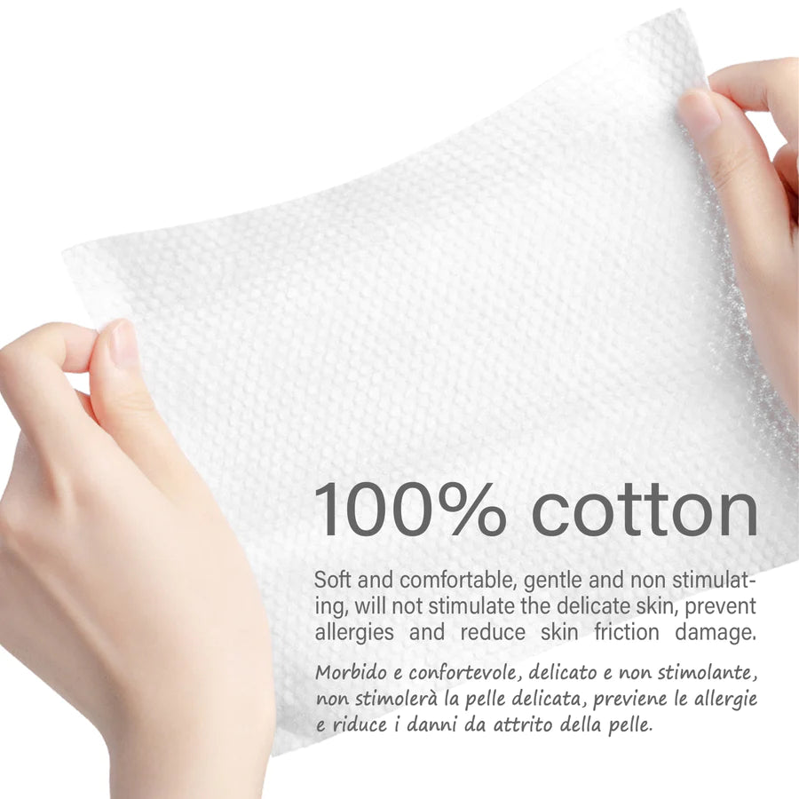 Asciugamani Monouso in Tessuto, Salviette Asciutte in Puro Cotone, Asciugamani in Cotone Multiuso per la Cura Della Pelle | 80Pcs