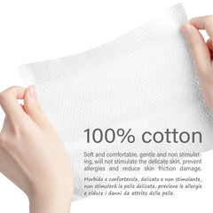 Asciugamani Monouso in Tessuto, Salviette Asciutte in Puro Cotone, Asciugamani in Cotone Multiuso per la Cura Della Pelle | 80Pcs